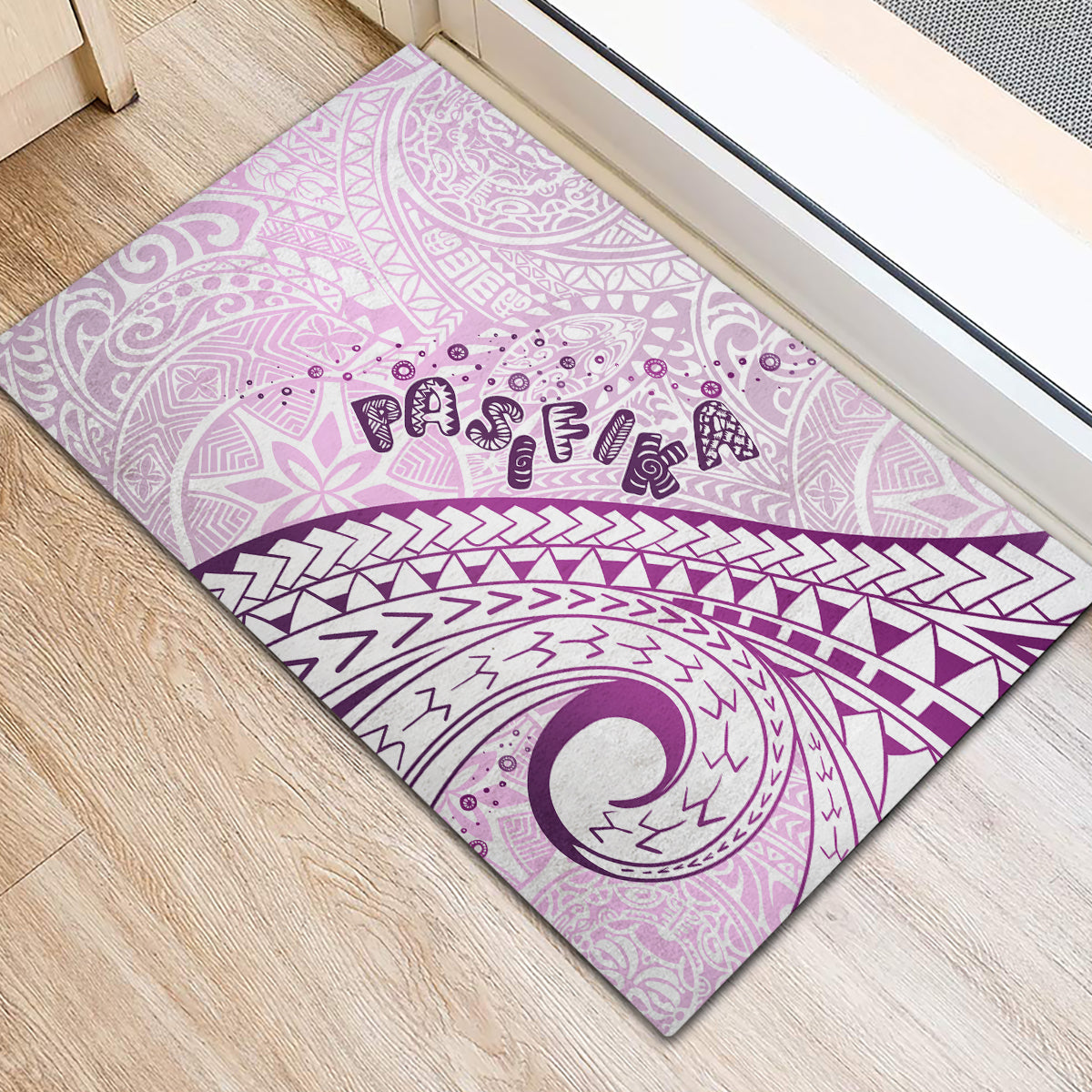 Pasifika Festival Rubber Doormat Tribal Pattern Lilac Version LT01 - Polynesian Pride