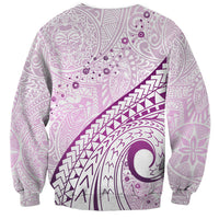 Pasifika Festival Sweatshirt Tribal Pattern Lilac Version LT01 - Polynesian Pride