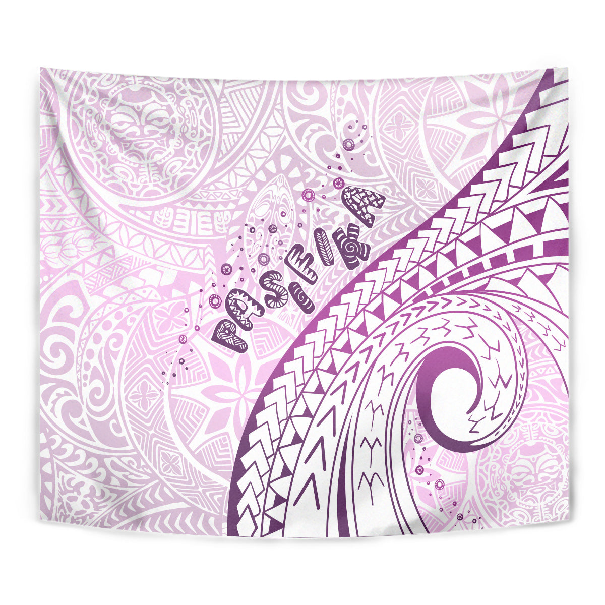 Pasifika Festival Tapestry Tribal Pattern Lilac Version