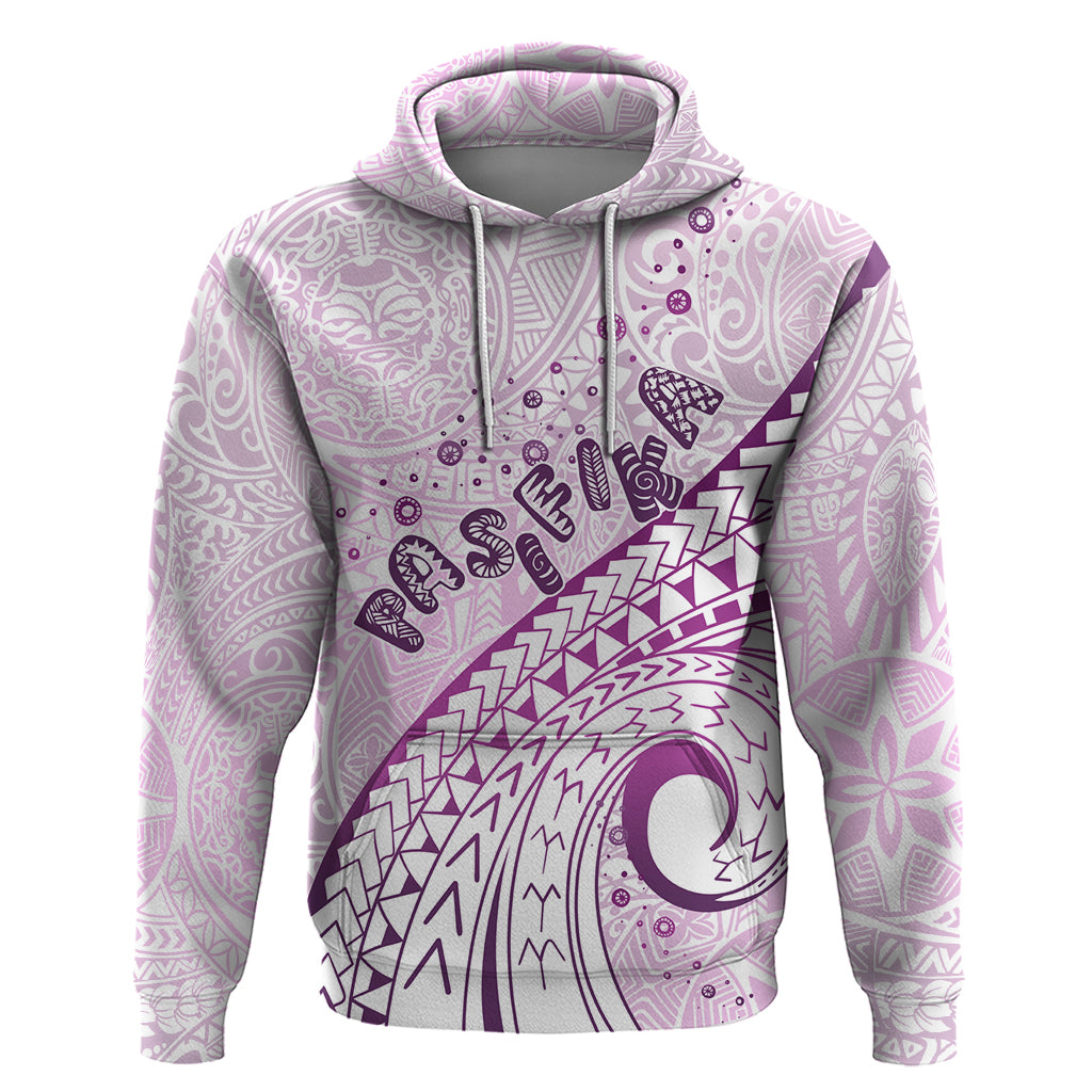 Pasifika Festival Zip Hoodie Tribal Pattern Lilac Version LT01 Pullover Hoodie Purple - Polynesian Pride