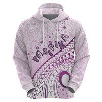 Pasifika Festival Zip Hoodie Tribal Pattern Lilac Version LT01 - Polynesian Pride