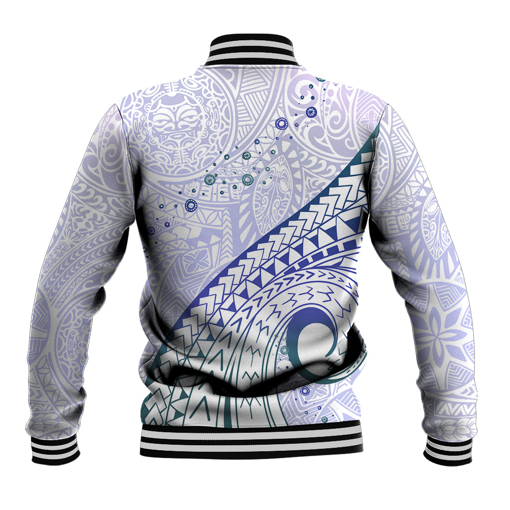 Pasifika Festival Baseball Jacket Tribal Pattern Violet Version LT01 - Polynesian Pride