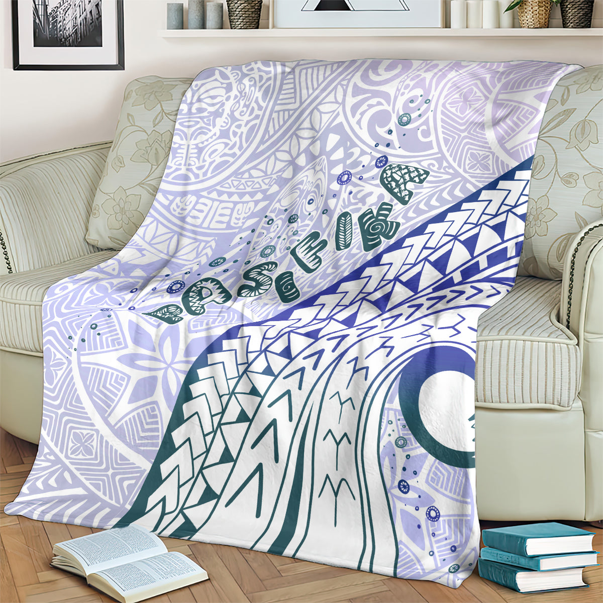 Pasifika Festival Blanket Tribal Pattern Violet Version