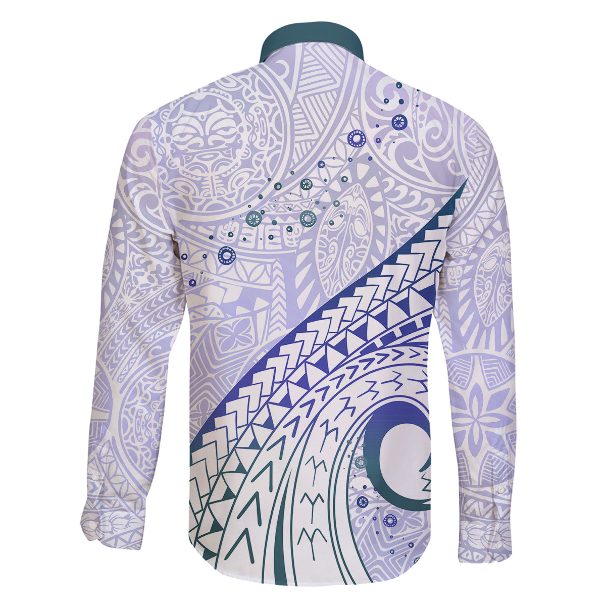 Pasifika Festival Family Matching Summer Maxi Dress and Hawaiian Shirt Tribal Pattern Violet Version LT01 - Polynesian Pride