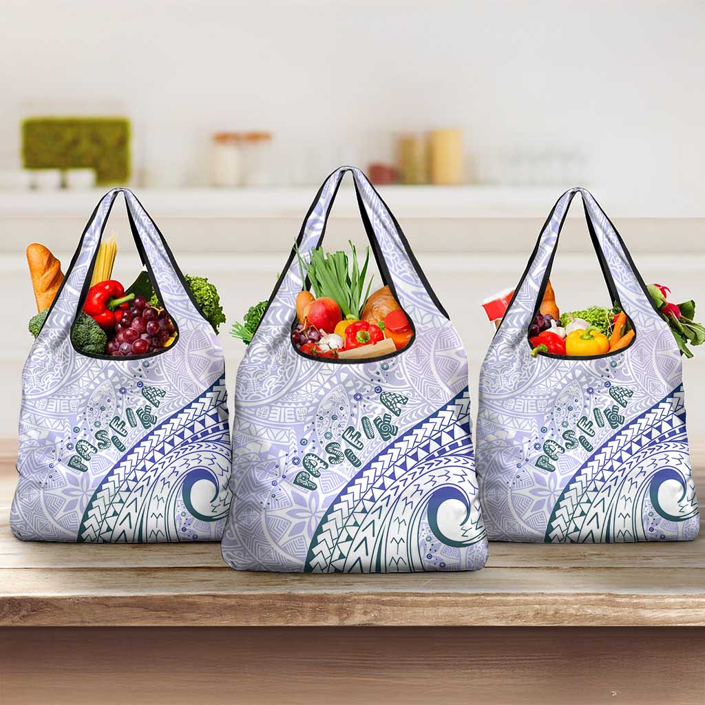 Pasifika Festival Grocery Bag Tribal Pattern Violet Version