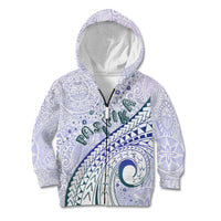Pasifika Festival Kid Hoodie Tribal Pattern Violet Version LT01 Zip Hoodie Purple - Polynesian Pride