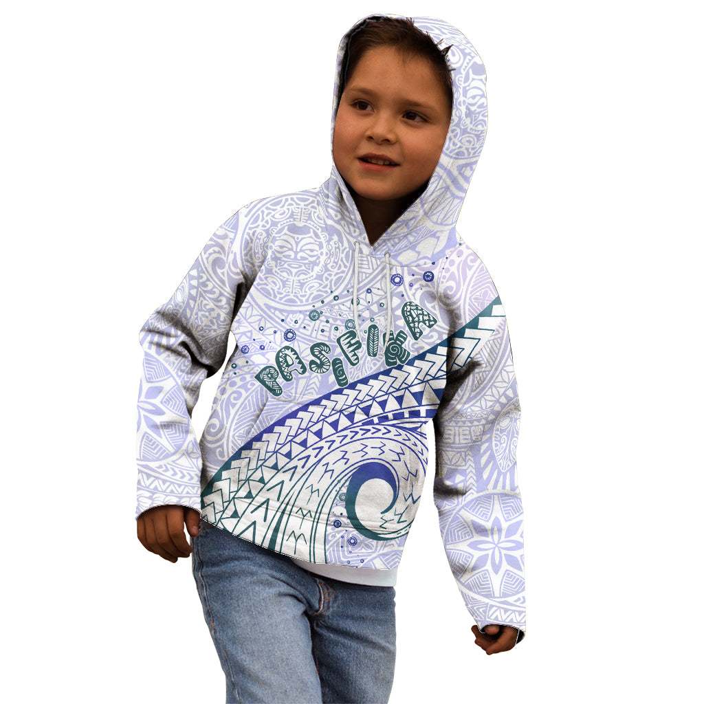 Pasifika Festival Kid Hoodie Tribal Pattern Violet Version LT01 - Polynesian Pride
