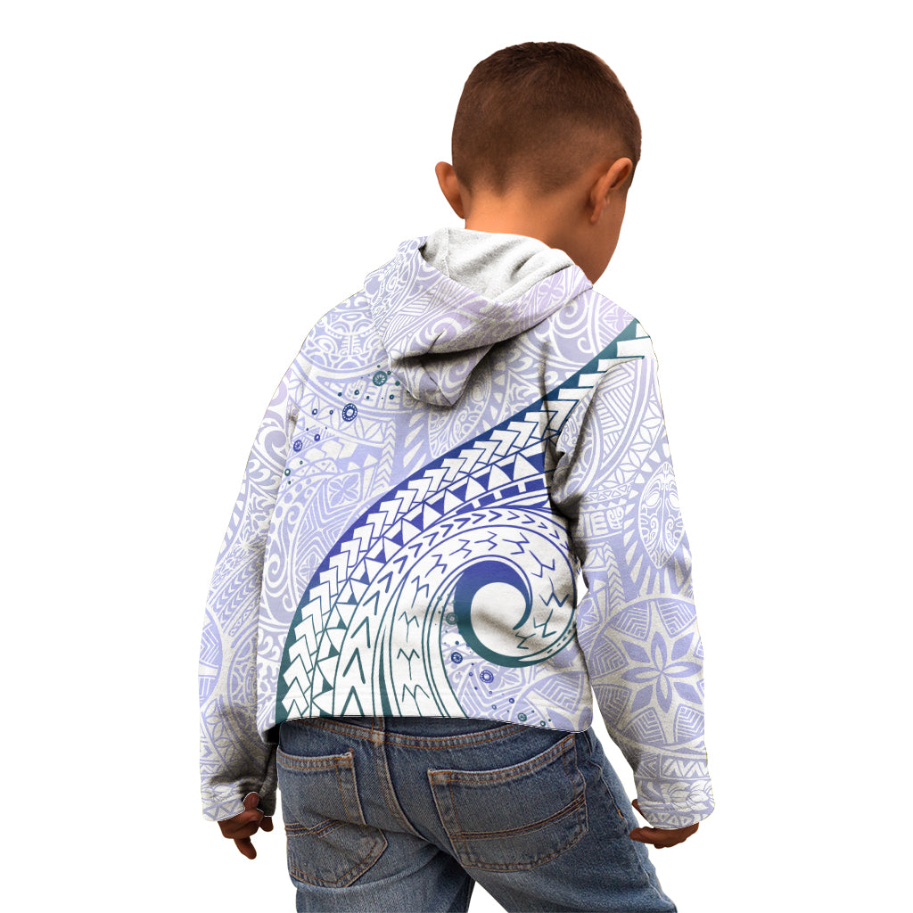 Pasifika Festival Kid Hoodie Tribal Pattern Violet Version LT01 - Polynesian Pride