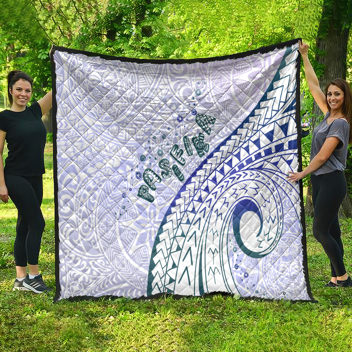 Pasifika Festival Quilt Tribal Pattern Violet Version LT01 - Polynesian Pride