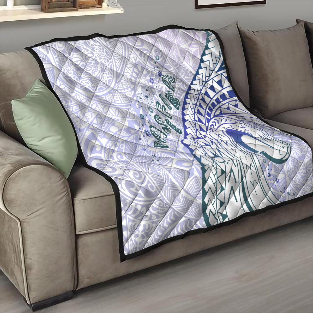 Pasifika Festival Quilt Tribal Pattern Violet Version LT01 - Polynesian Pride