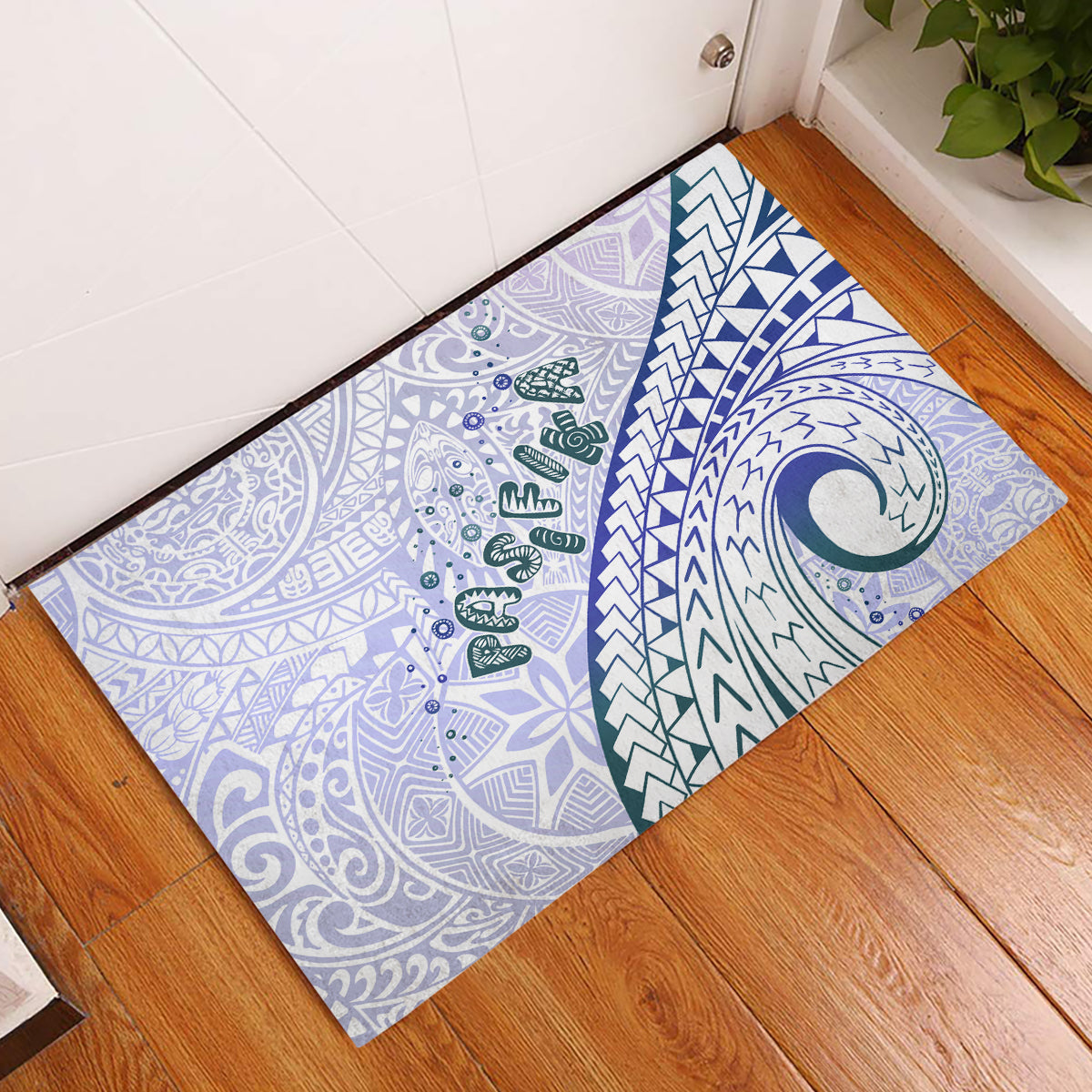 Pasifika Festival Rubber Doormat Tribal Pattern Violet Version LT01 Purple - Polynesian Pride