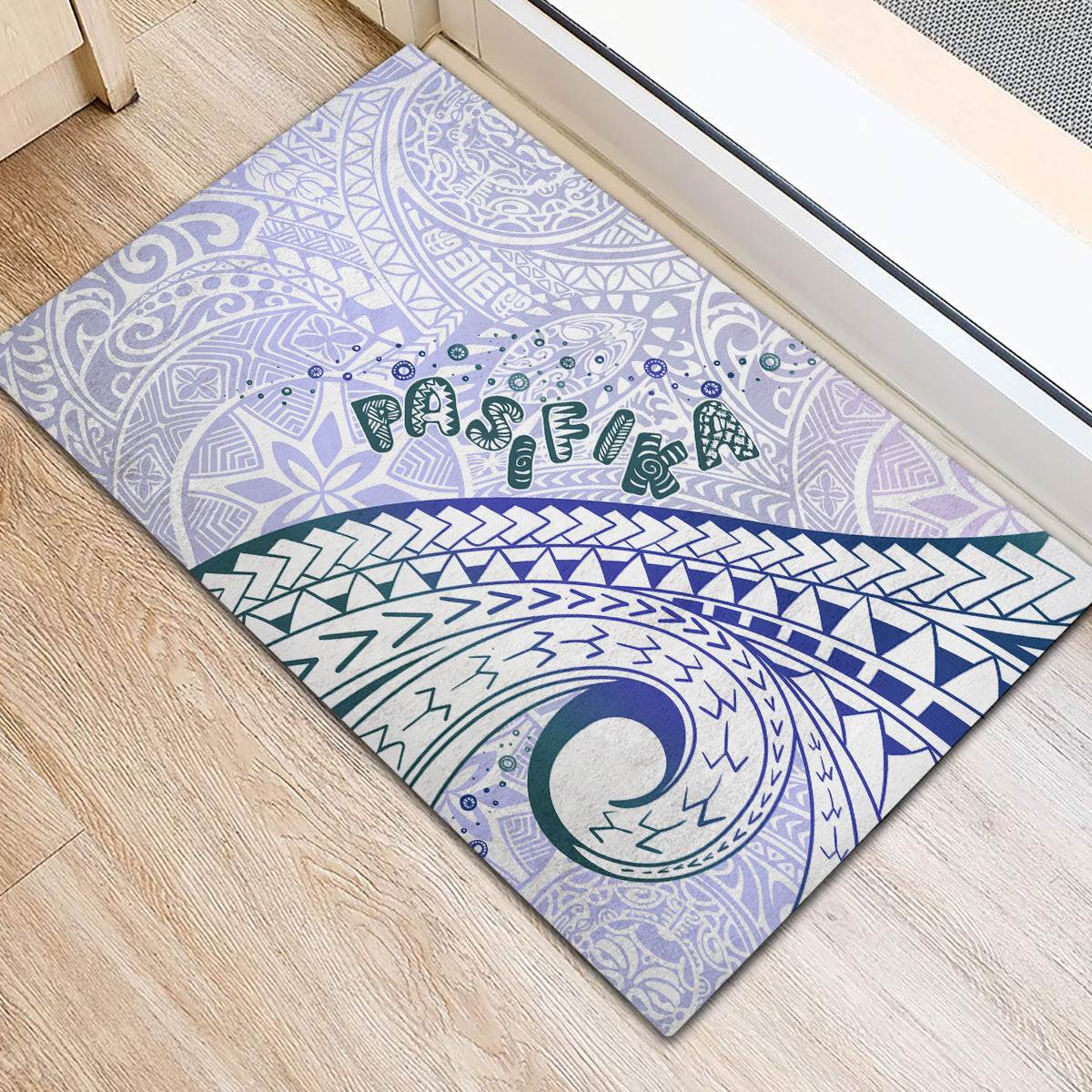 Pasifika Festival Rubber Doormat Tribal Pattern Violet Version LT01 - Polynesian Pride
