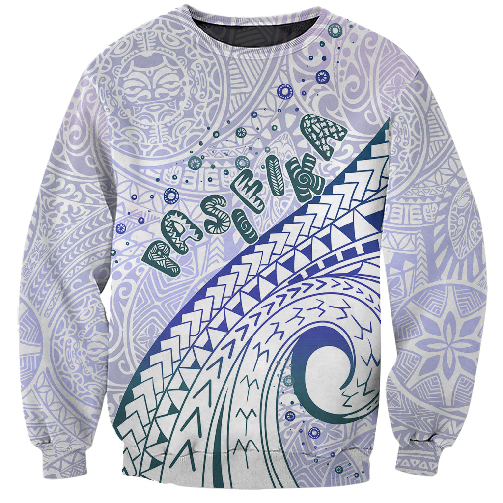 Pasifika Festival Sweatshirt Tribal Pattern Violet Version LT01 Unisex Purple - Polynesian Pride