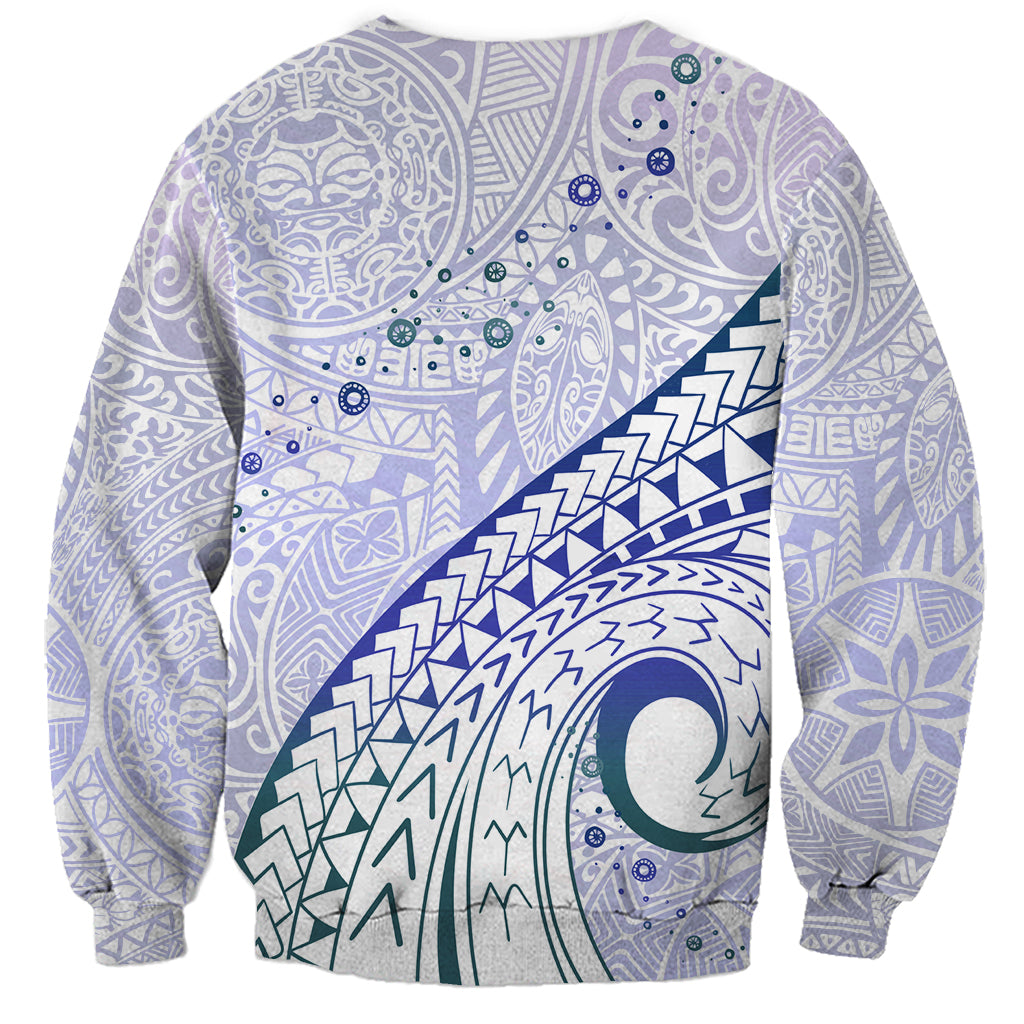 Pasifika Festival Sweatshirt Tribal Pattern Violet Version LT01 - Polynesian Pride