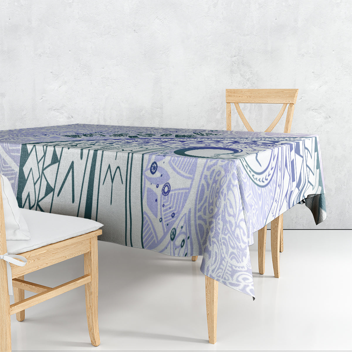 Pasifika Festival Tablecloth Tribal Pattern Violet Version LT01 - Polynesian Pride