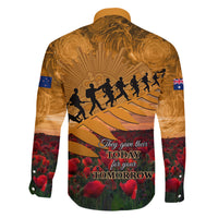 ANZAC Day 2024 Family Matching Off Shoulder Short Dress and Hawaiian Shirt Silver Fern With A Trumpet Soldier LT01 - Polynesian Pride