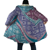 Hawaiian Quilt Pattern Cloak Purple Blue Color Mixed - Polynesian Pride