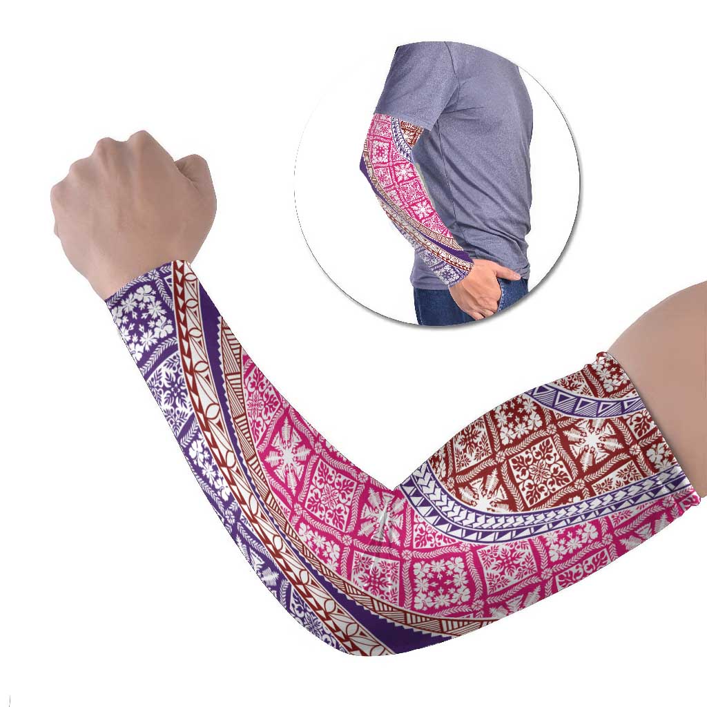 Hawaiian Quilt Pattern Arm Sleeves Sweet Color Mixed - Polynesian Pride