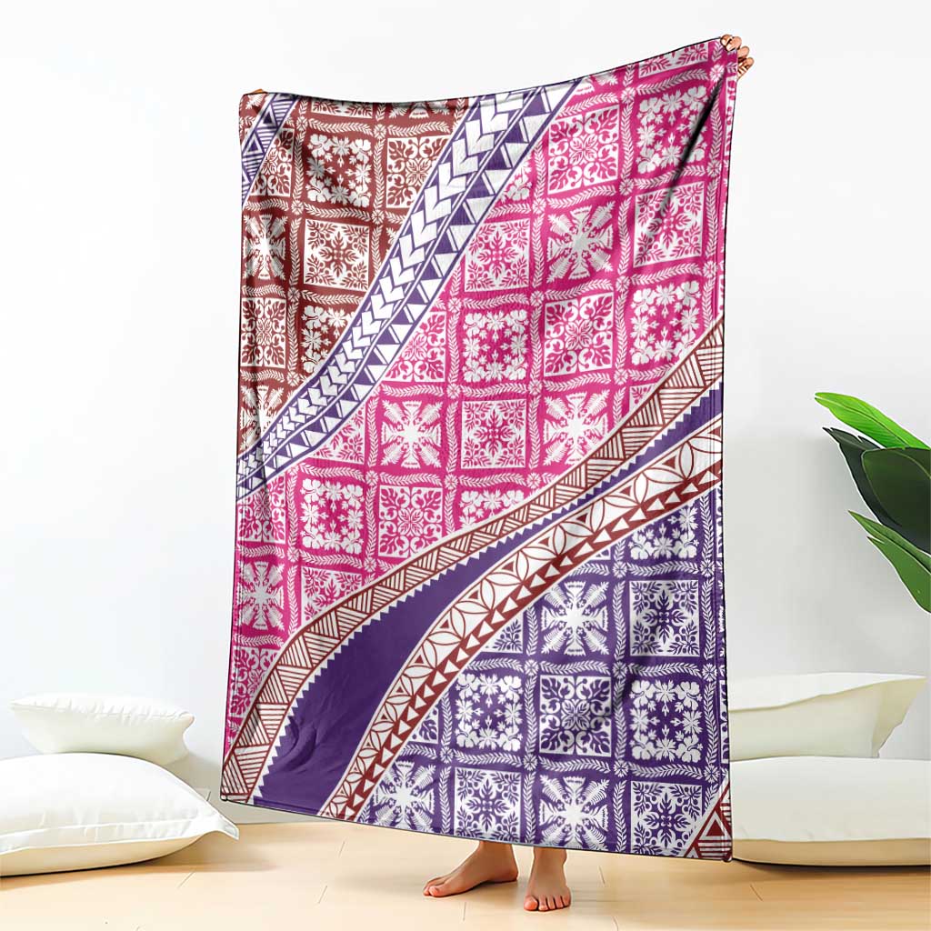Hawaiian Quilt Pattern Blanket Sweet Color Mixed - Polynesian Pride
