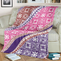 Hawaiian Quilt Pattern Blanket Sweet Color Mixed - Polynesian Pride