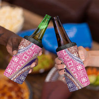 Hawaiian Quilt Pattern 4 in 1 Can Cooler Tumbler Sweet Color Mixed - Polynesian Pride