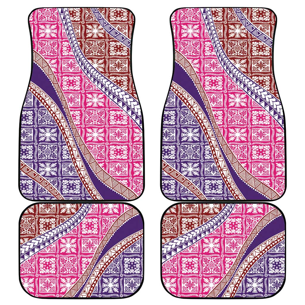 Hawaiian Quilt Pattern Car Mats Sweet Color Mixed - Polynesian Pride