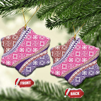 Hawaiian Quilt Pattern Ceramic Ornament Sweet Color Mixed - Polynesian Pride