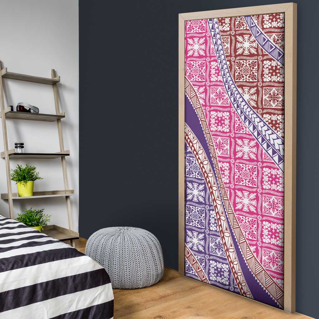 Hawaiian Quilt Pattern Door Cover Sweet Color Mixed - Polynesian Pride