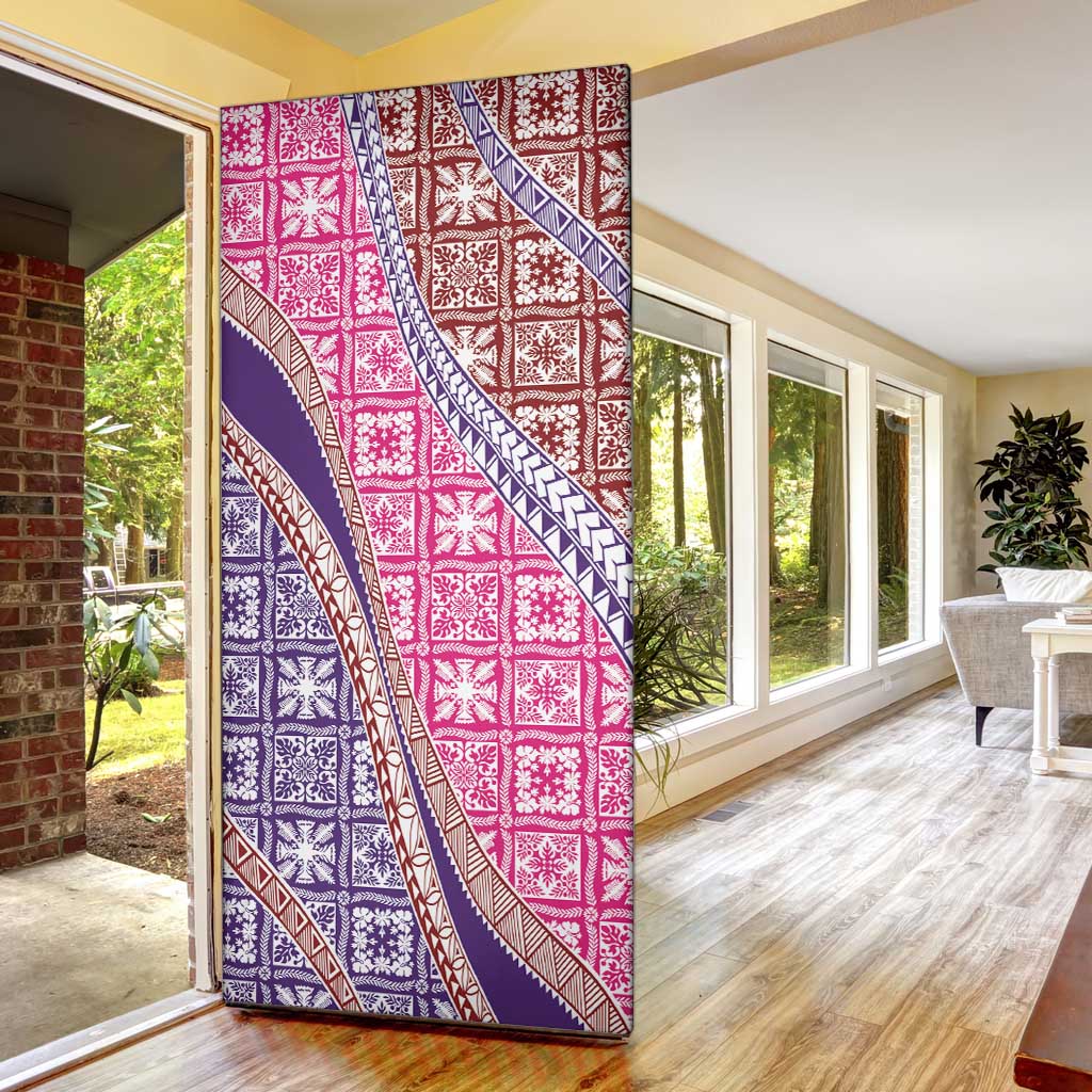 Hawaiian Quilt Pattern Door Cover Sweet Color Mixed - Polynesian Pride