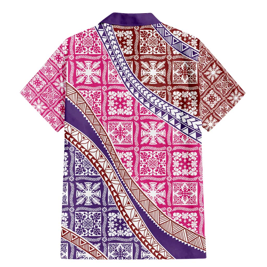 Hawaiian Quilt Pattern Family Matching Mermaid Dress and Hawaiian Shirt Sweet Color Mixed - Polynesian Pride