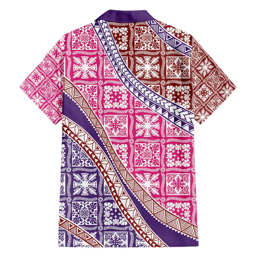Hawaiian Quilt Pattern Family Matching Short Sleeve Bodycon Dress and Hawaiian Shirt Sweet Color Mixed - Polynesian Pride