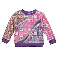 Hawaiian Quilt Pattern Kid Ugly Christmas Sweater Sweet Color Mixed - Polynesian Pride