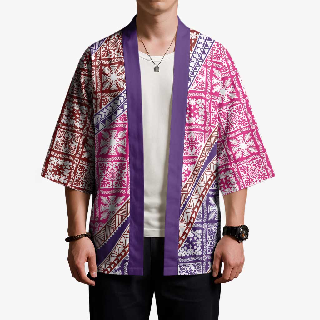 Hawaiian Quilt Pattern Kimono Sweet Color Mixed - Polynesian Pride