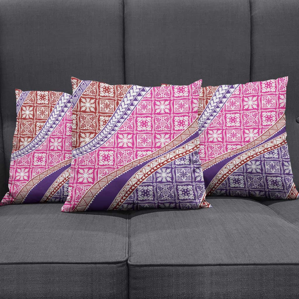 Hawaiian Quilt Pattern Pillow Cover Sweet Color Mixed - Polynesian Pride