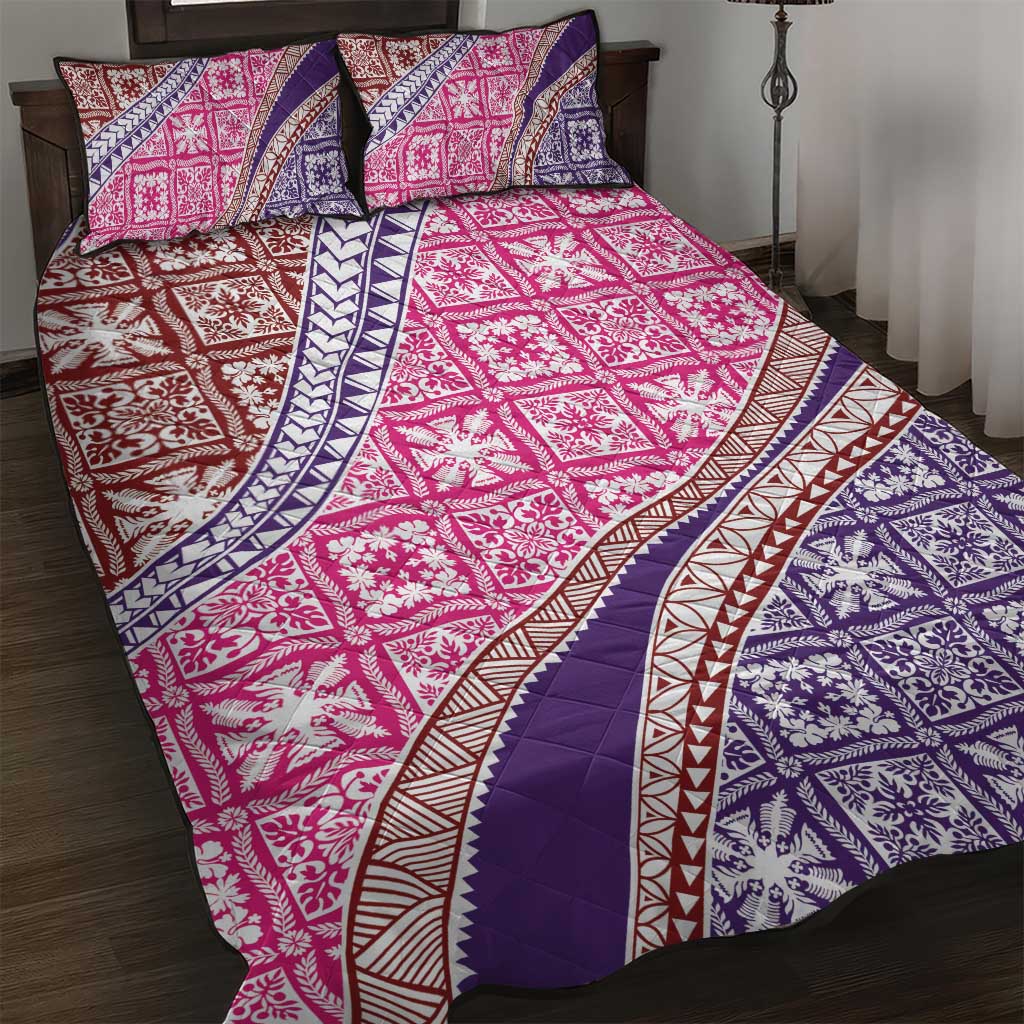 Hawaiian Quilt Pattern Quilt Bed Set Sweet Color Mixed - Polynesian Pride