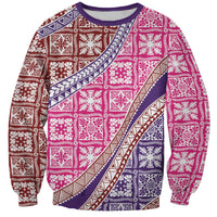 Hawaiian Quilt Pattern Sweatshirt Sweet Color Mixed - Polynesian Pride