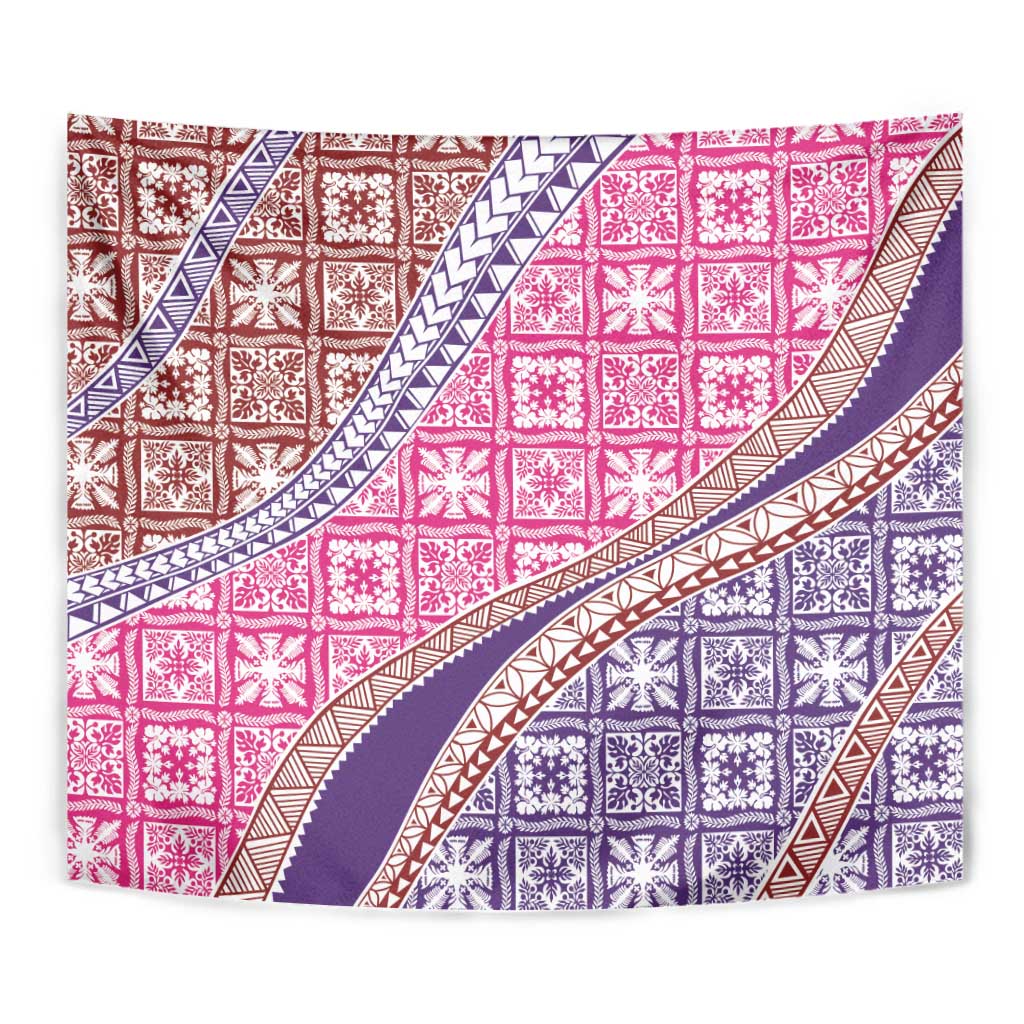 Hawaiian Quilt Pattern Tapestry Sweet Color Mixed - Polynesian Pride