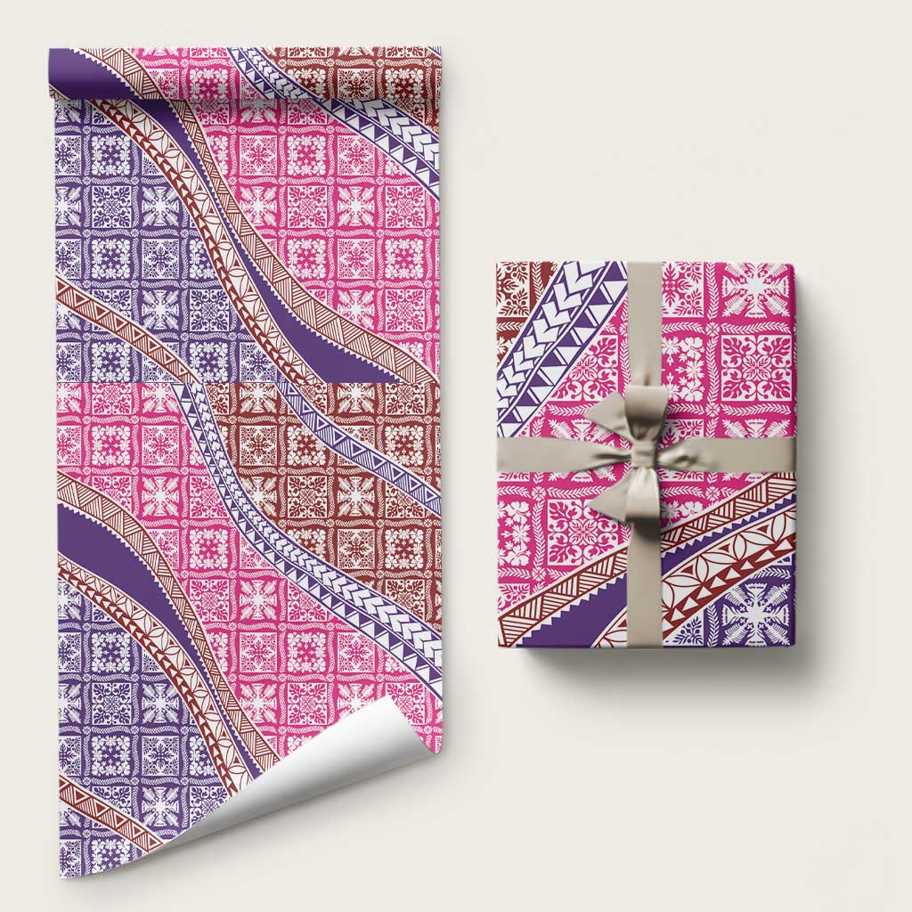 Hawaiian Quilt Pattern Wrapping Paper Sweet Color Mixed - Polynesian Pride