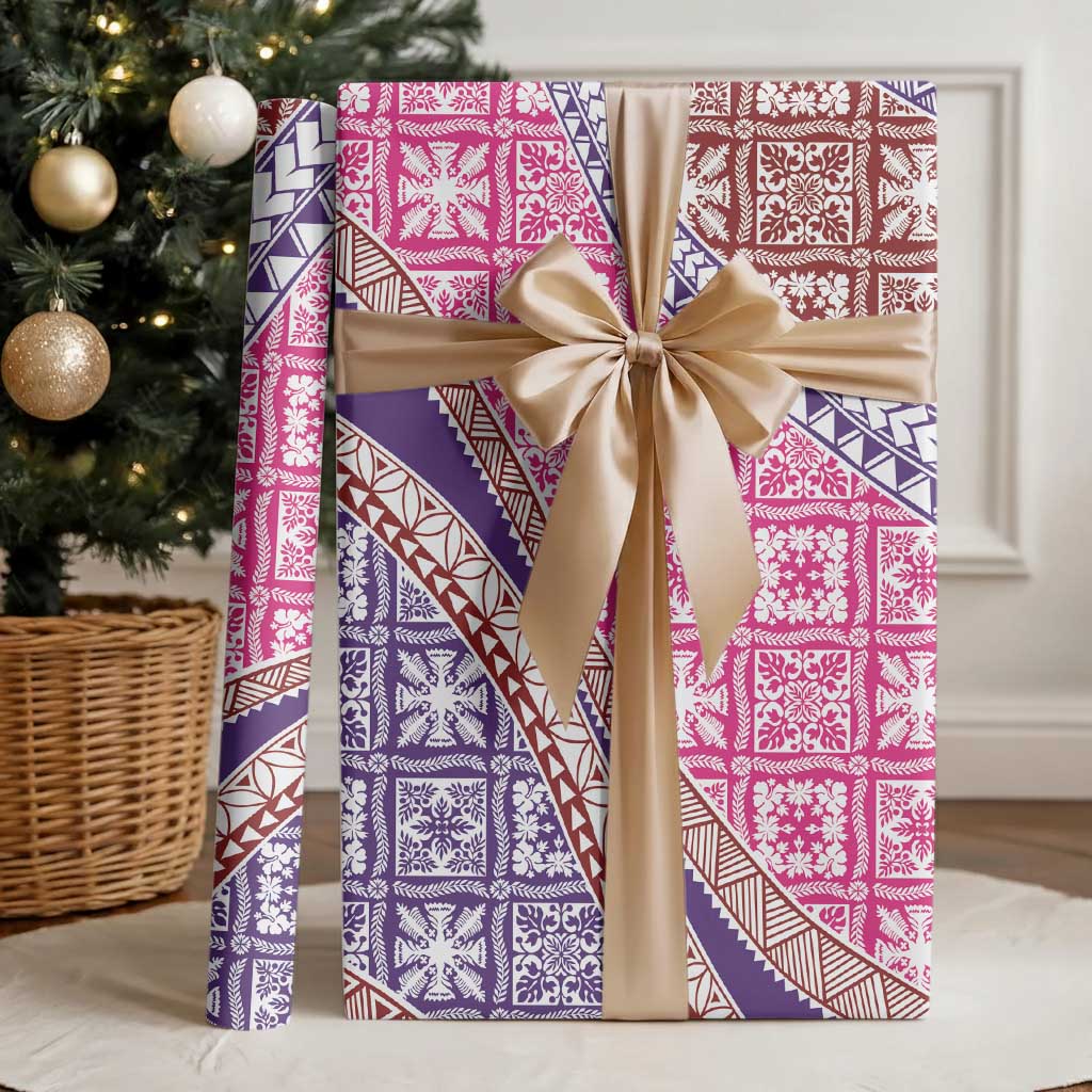 Hawaiian Quilt Pattern Wrapping Paper Sweet Color Mixed - Polynesian Pride