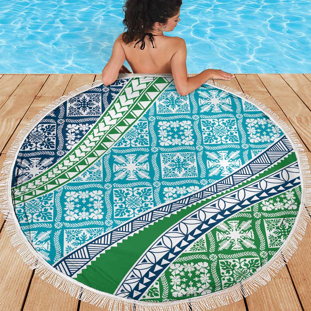 Hawaiian Quilt Pattern Beach Blanket Fresh Color Mixed - Polynesian Pride