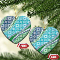 Hawaiian Quilt Pattern Ceramic Ornament Fresh Color Mixed - Polynesian Pride