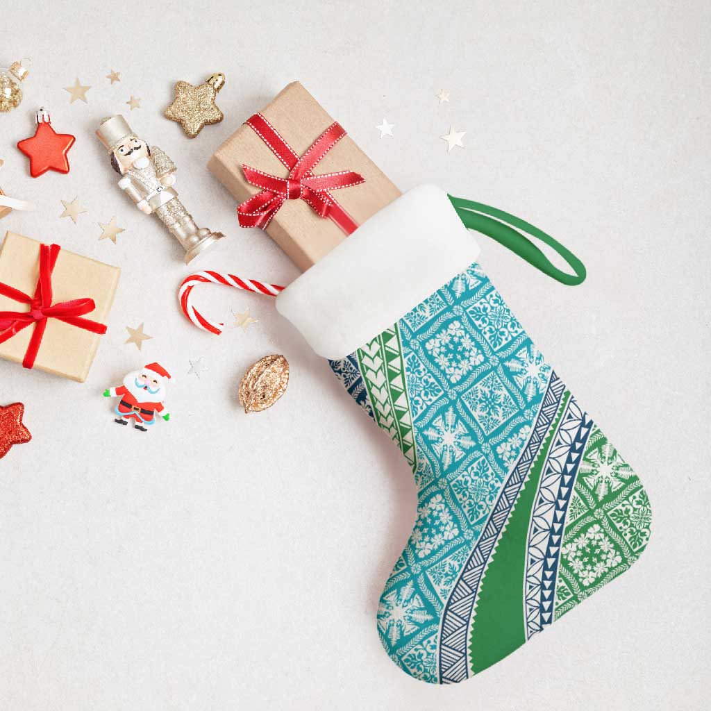 Hawaiian Quilt Pattern Christmas Stocking Fresh Color Mixed - Polynesian Pride