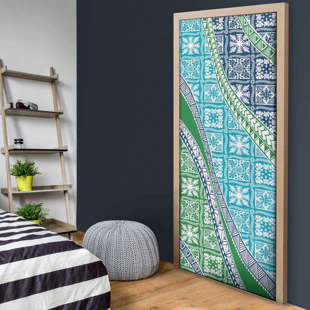 Hawaiian Quilt Pattern Door Cover Fresh Color Mixed - Polynesian Pride