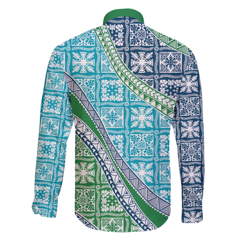 Hawaiian Quilt Pattern Family Matching Short Sleeve Bodycon Dress and Hawaiian Shirt Fresh Color Mixed - Polynesian Pride