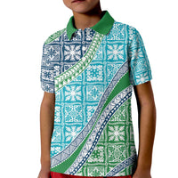 Hawaiian Quilt Pattern Kid Polo Shirt Fresh Color Mixed - Polynesian Pride