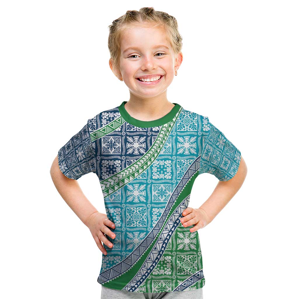 Hawaiian Quilt Pattern Kid T Shirt Fresh Color Mixed - Polynesian Pride