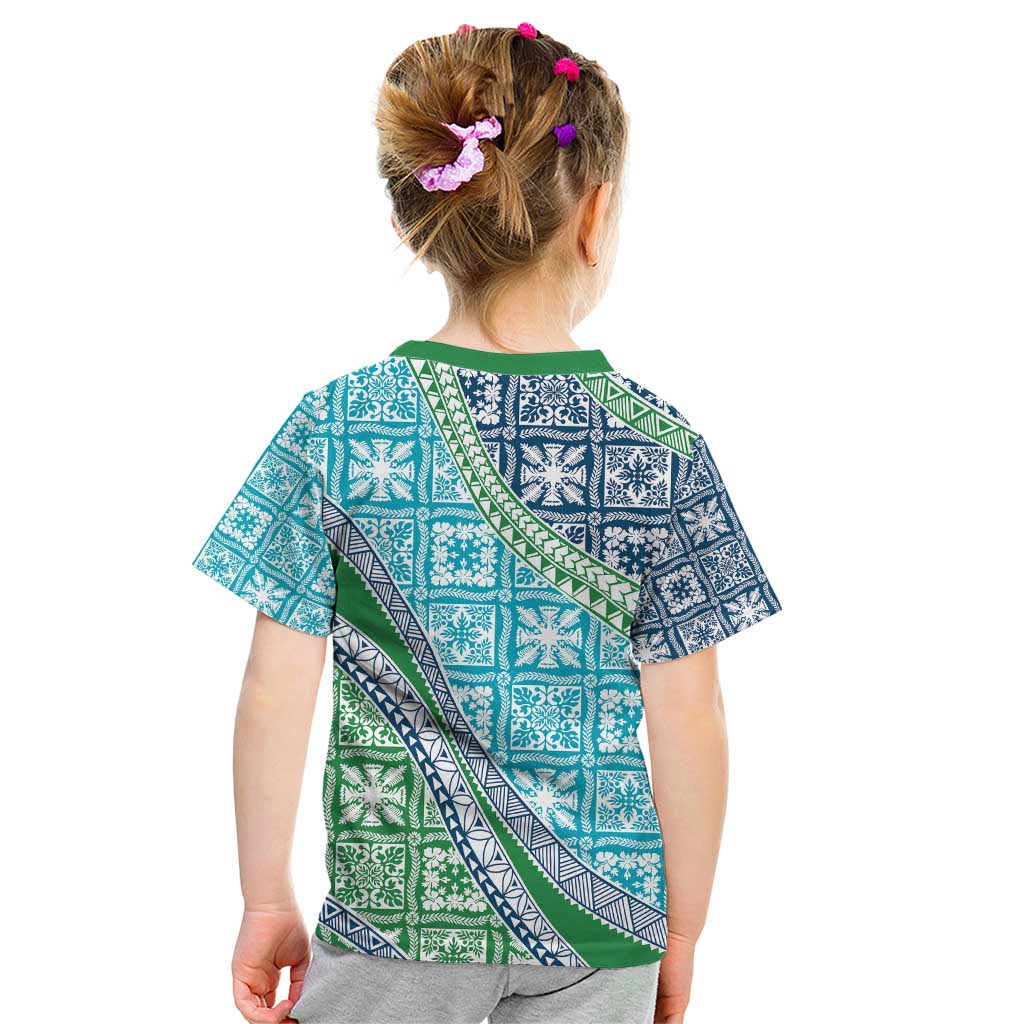 Hawaiian Quilt Pattern Kid T Shirt Fresh Color Mixed - Polynesian Pride