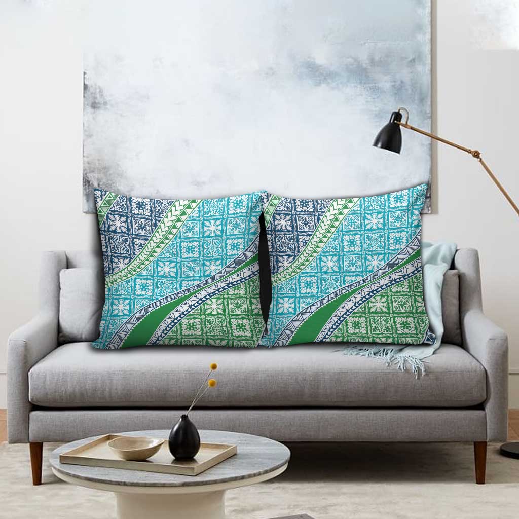 Hawaiian Quilt Pattern Pillow Cover Fresh Color Mixed - Polynesian Pride