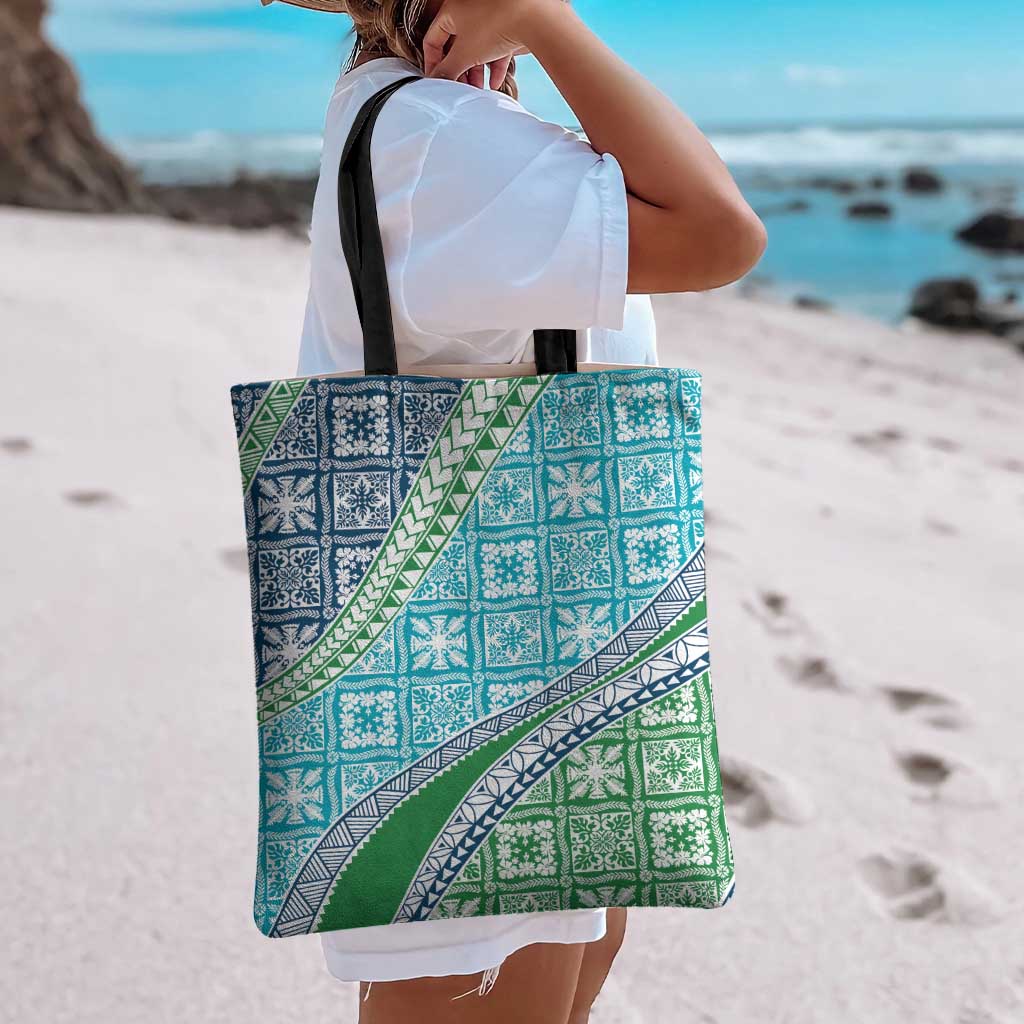 Hawaiian Quilt Pattern Tote Bag Fresh Color Mixed - Polynesian Pride