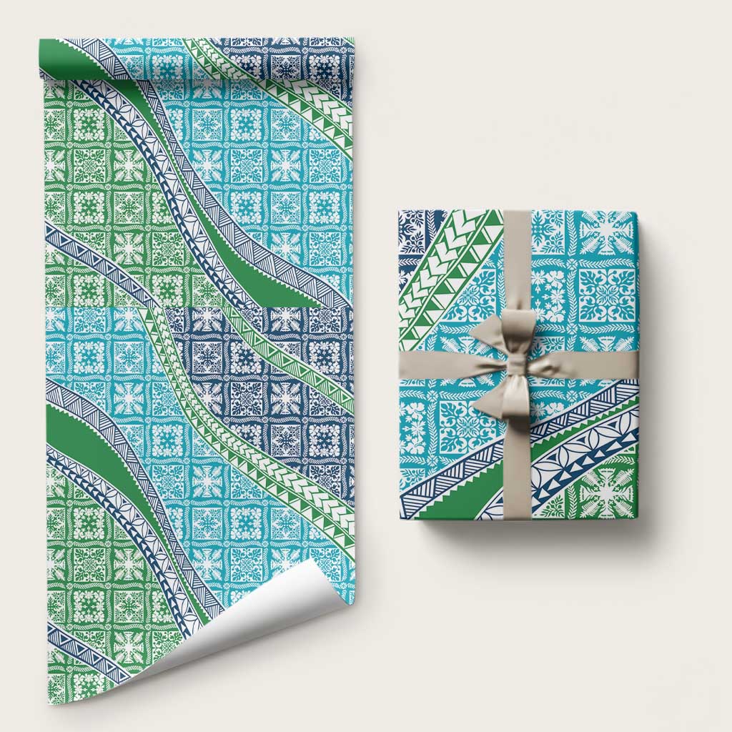 Hawaiian Quilt Pattern Wrapping Paper Fresh Color Mixed - Polynesian Pride